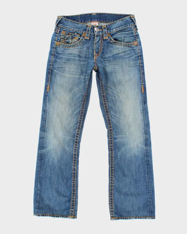 Vintage Y2K True Religion Contrast Stitch Bootcut Jeans - W30 L30 sold by Rokit