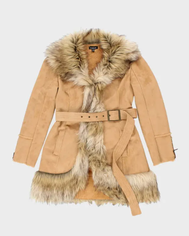 Vintage 90's Women's Bebe Faux Fur Insulated Jacket - M sold by Rokit