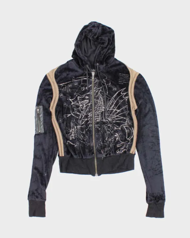 Vintage Y2K Parasuco Graphic Printed Zip Up Hoodie - M sold by Rokit