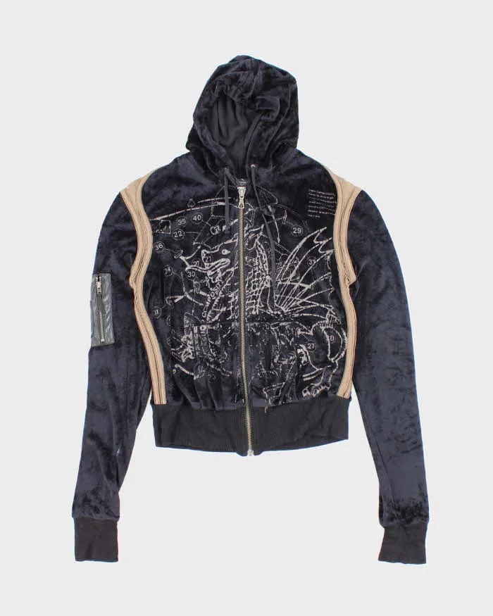 Vintage Y2K Parasuco Graphic Printed Zip Up Hoodie - M sold by Rokit