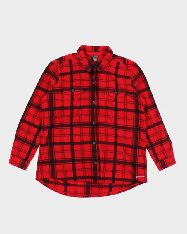 Eddie Bauer Red Flannel Fleece - L made by Eddie Bauer