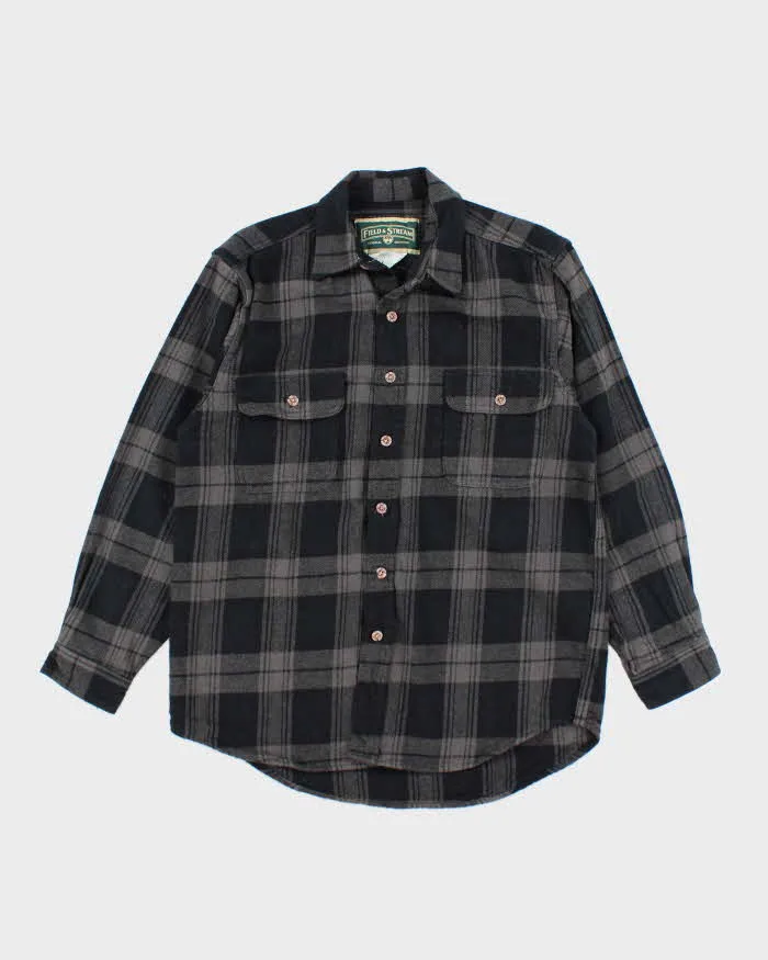 Vintage Field & Stream Heavyweight Shadow Plaid Button Up Flannel Shirt - M sold by Rokit