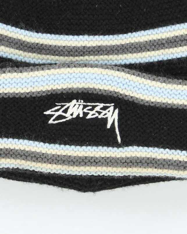 Vintage Stussy Striped Embroidered Watch Beanie - OS sold by Rokit product image thumbnail 3