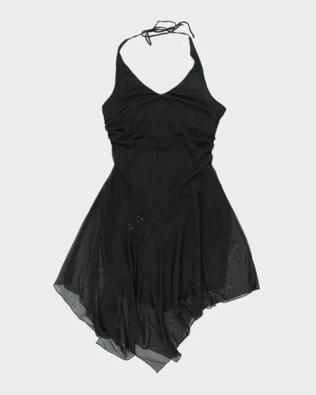 Vintage 90s Fairweather Black Halter Dress - L sold by Rokit