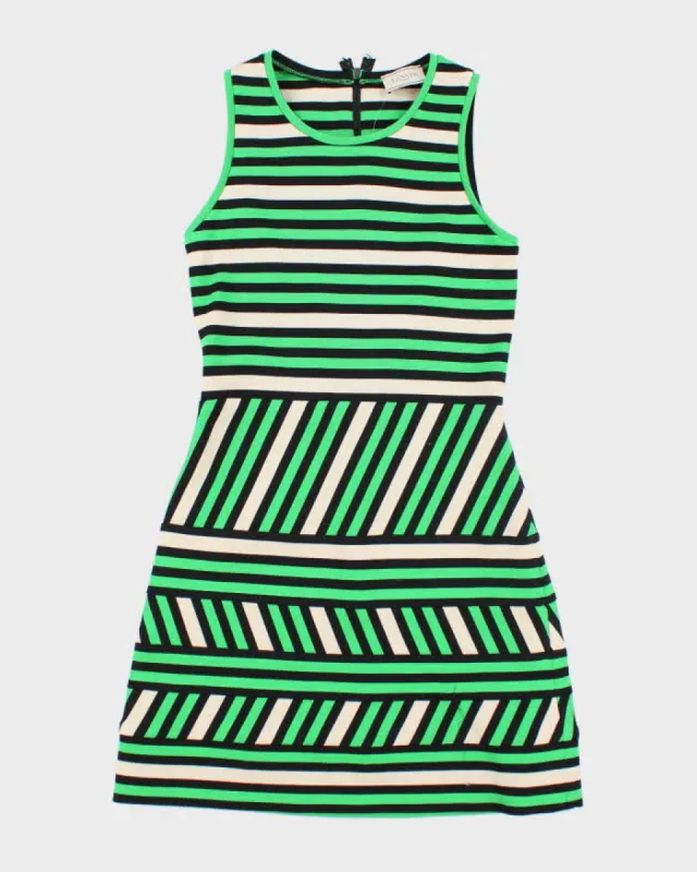 Lanvin Green Stripe Mini Dress - S sold by Rokit