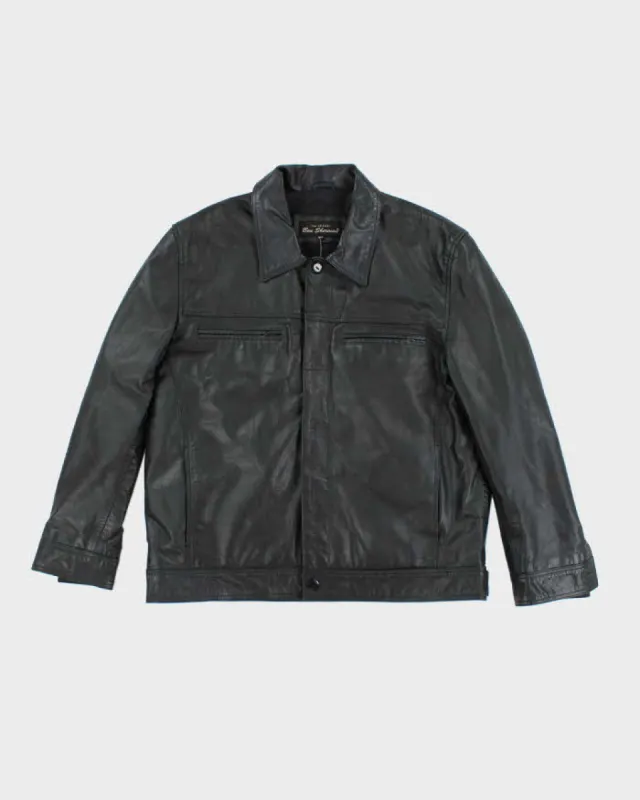 Vintage 90's Ben Sherman Button Up Leather Jacket - L sold by Rokit