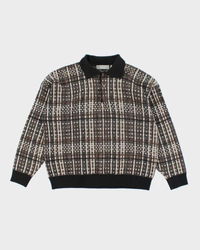 Vintage Attimo Chunky Quarter Button Knit Jumper - L sold by Rokit