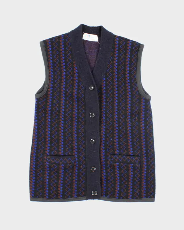 Vintage 90's Women's Chunky Patterned Knit Cardigan - L sold by Rokit