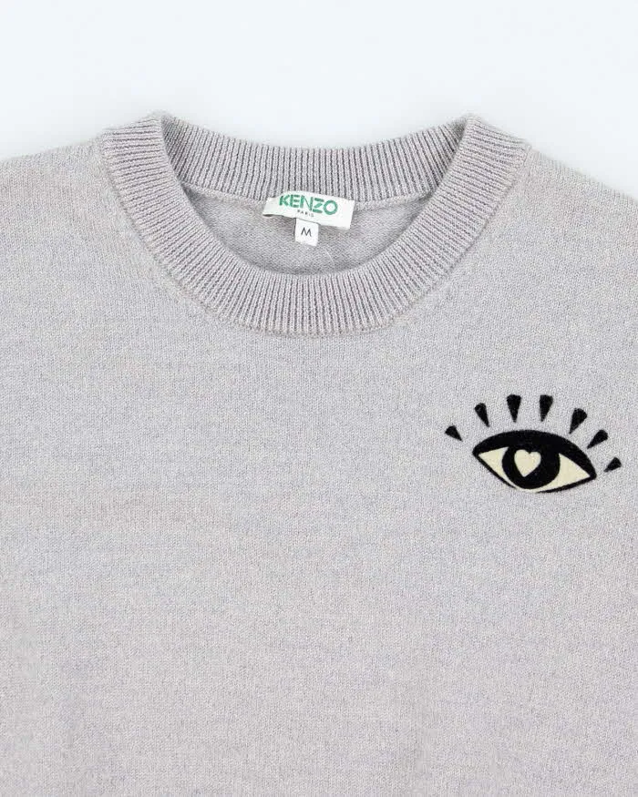 Kenzo Grey Wool Blend Jumper - M sold by Rokit product image thumbnail 3