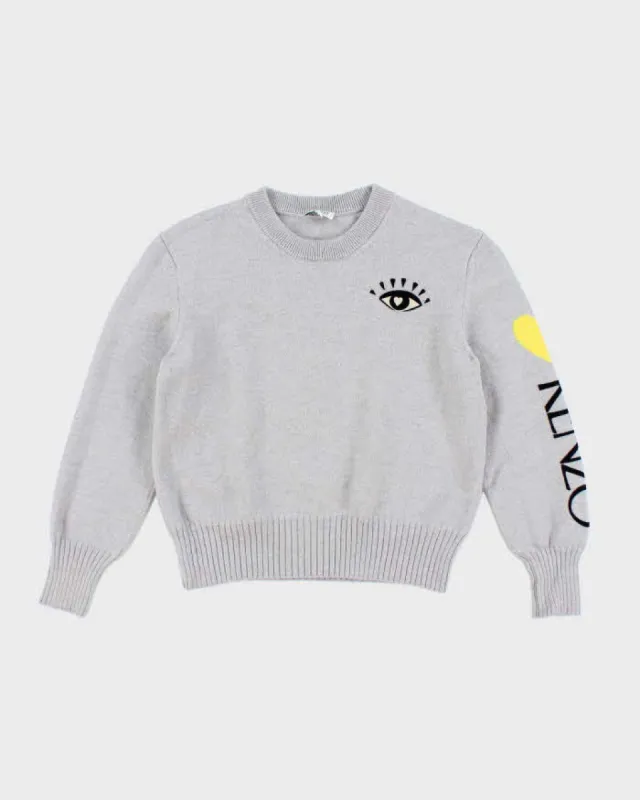 Kenzo Grey Wool Blend Jumper - M sold by Rokit