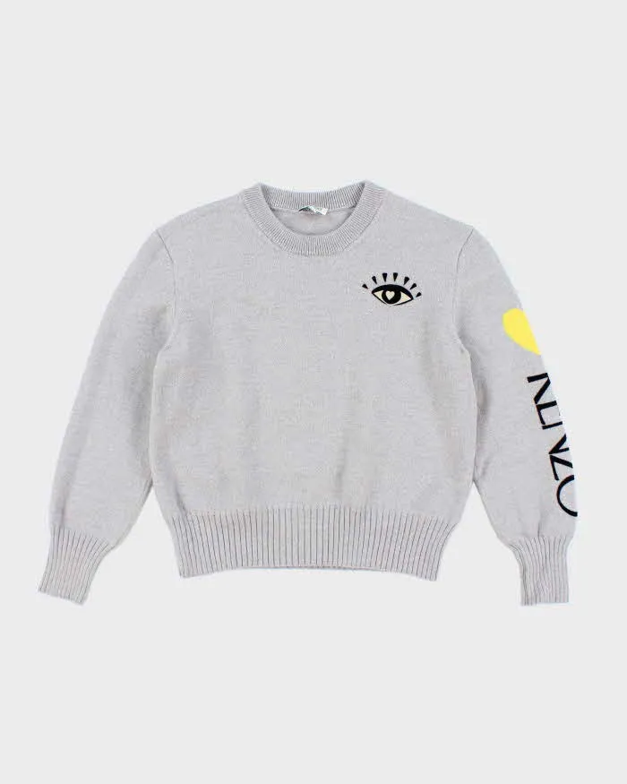Kenzo Grey Wool Blend Jumper - M sold by Rokit