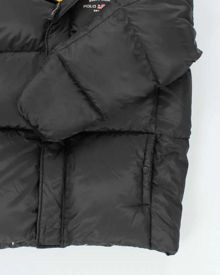 Vintage 00s Ralph Lauren Polo Jeans Black Hooded Puffer Jacket - L sold by Rokit product image thumbnail 4