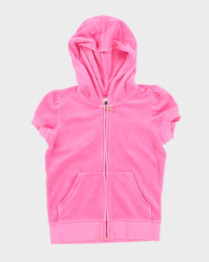 Vintage Y2K Juicy Couture Short Sleeve Zip Up Hoodie - S sold by Rokit
