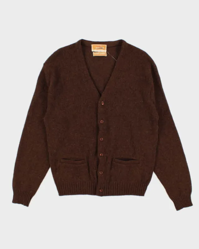 Vintage 80s Jantzen Brown Knit Cardigan - L sold by Rokit
