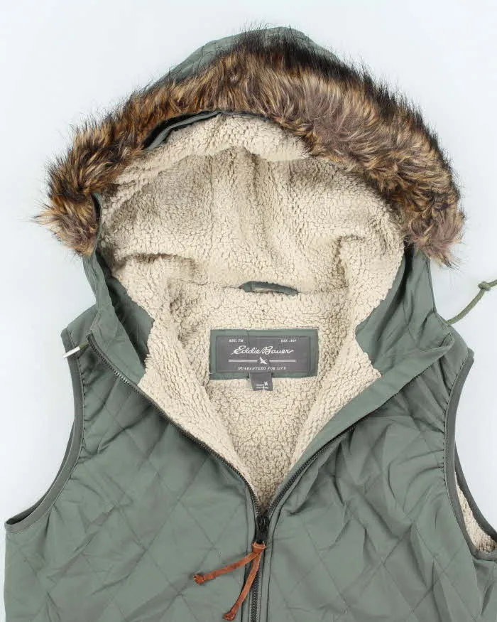 Vintage 00s Eddie Bauer Green Hooded Bodywarmer - M sold by Rokit product image thumbnail 3