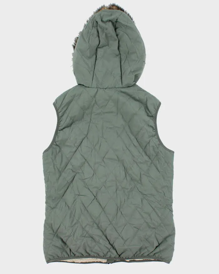 Vintage 00s Eddie Bauer Green Hooded Bodywarmer - M sold by Rokit product image thumbnail 2