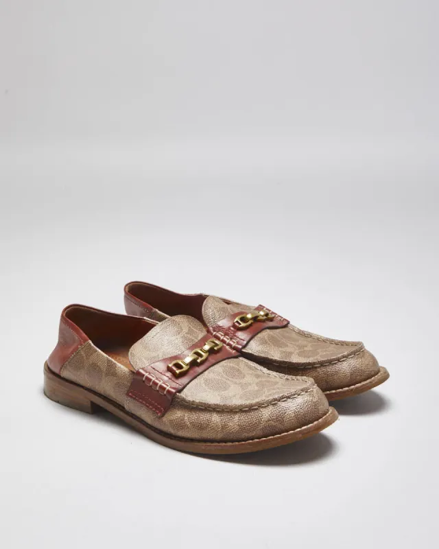 Coach Monogram Print Soft Back Leather Loafers - UK 4.5 sold by Rokit