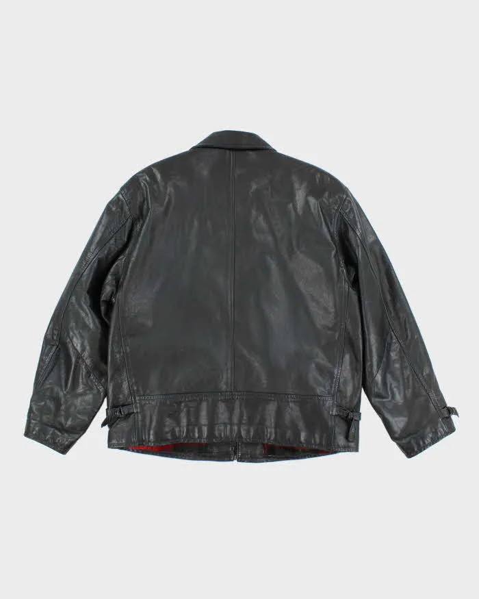 Vintage 90's Boys' Co Heavyweight Lined Zip Up Leather Jacket - L sold by Rokit product image thumbnail 2