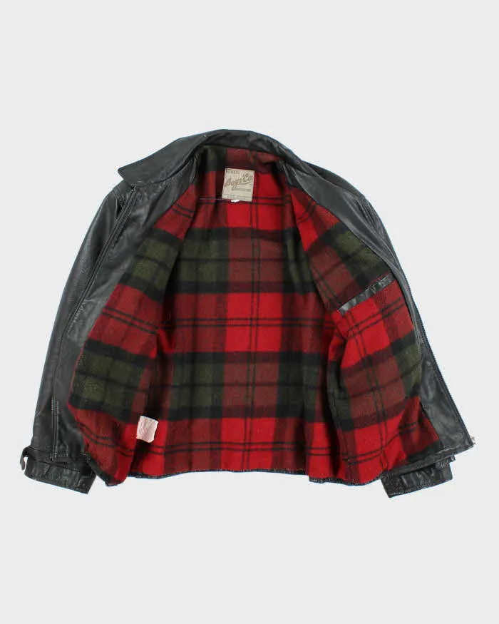 Vintage 90's Boys' Co Heavyweight Lined Zip Up Leather Jacket - L sold by Rokit product image thumbnail 5