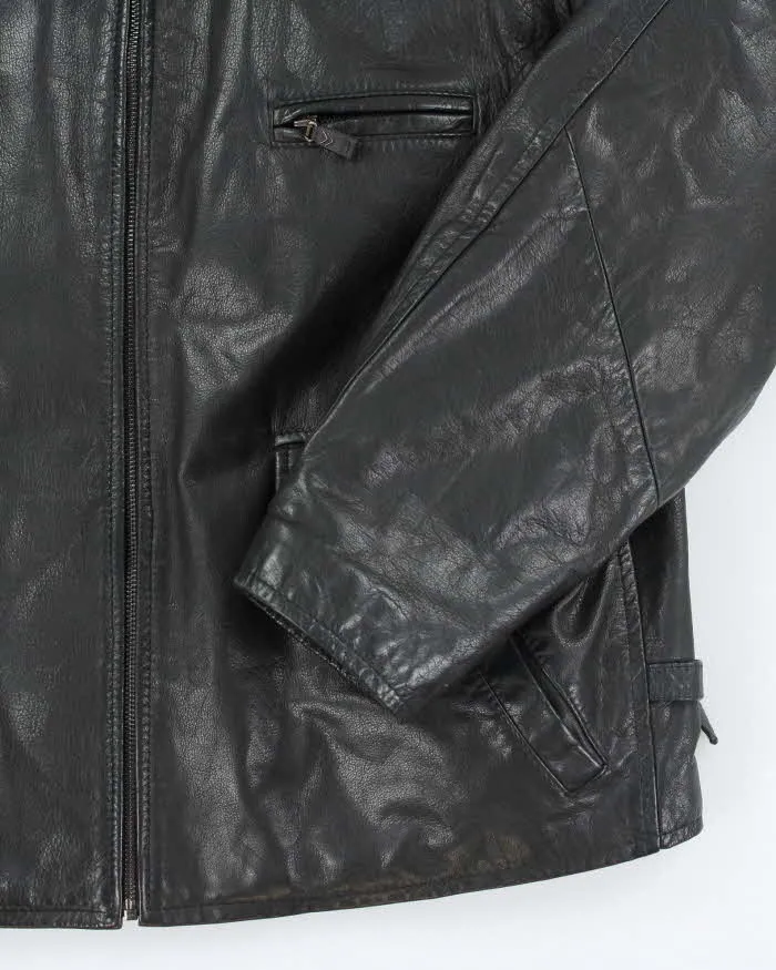 Vintage 90's Boys' Co Heavyweight Lined Zip Up Leather Jacket - L sold by Rokit product image thumbnail 4