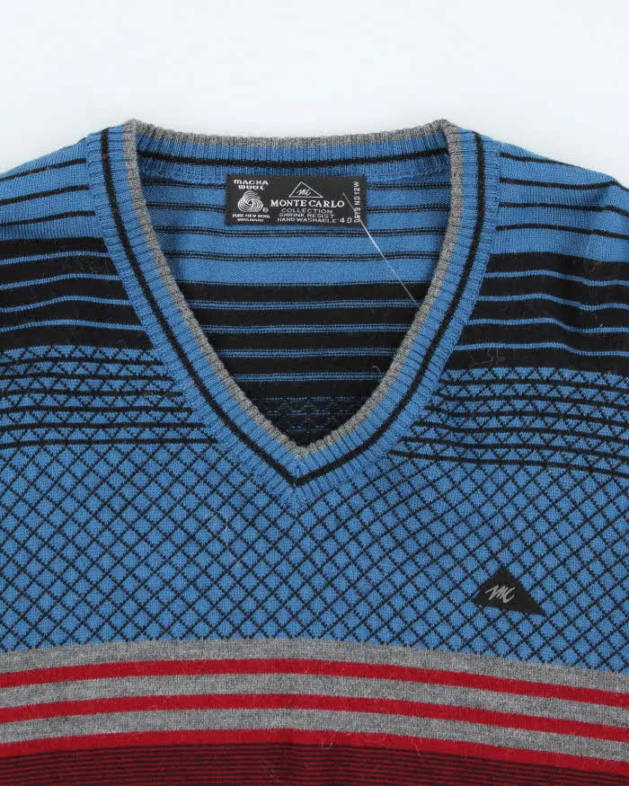 Mens 1990s Pure Wool Monte Carlo V-Neck Jumper - M sold by Rokit product image thumbnail 3