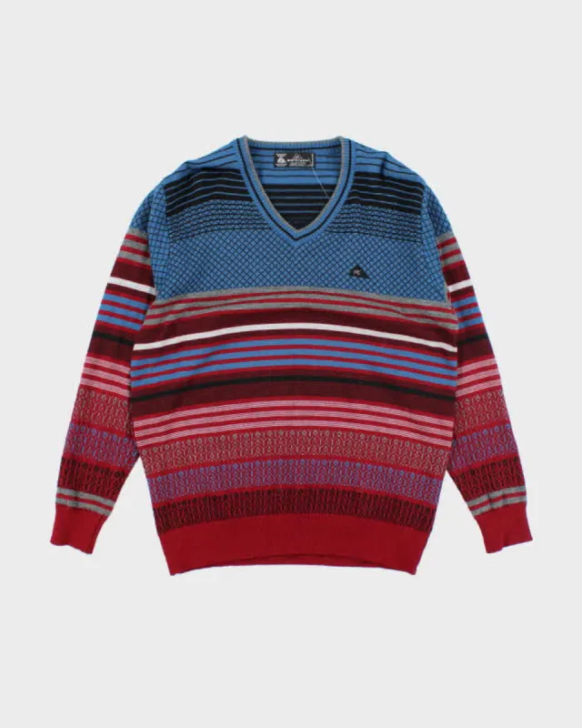 Mens 1990s Pure Wool Monte Carlo V-Neck Jumper - M made by Rokit