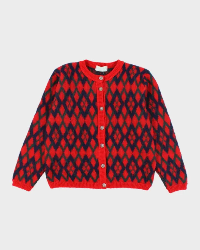 Vintage Edinburgh Heritage Moahir Blend Cardigan - M sold by Rokit