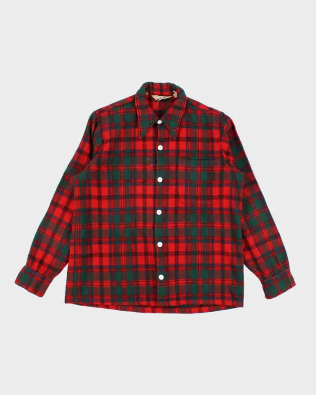 Vintage 70's Woolrich Wool Blend Button-Up Flannel Shirt - L made by Woolrich