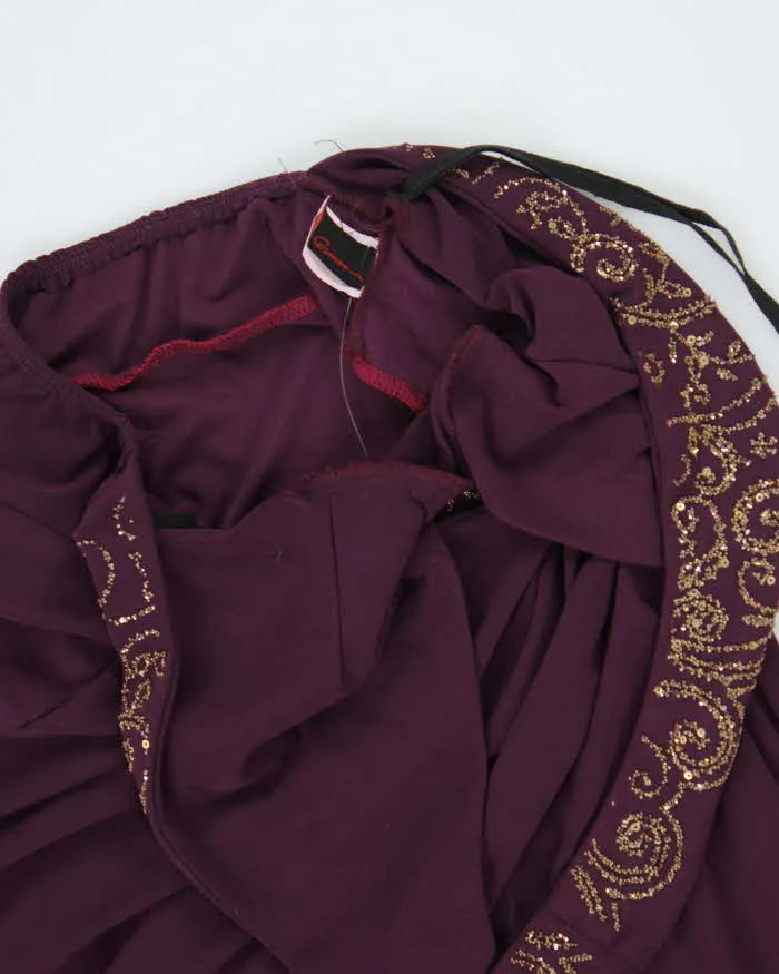 Vintage Y2k 00s Halter Neck Beaded Purple Dress - XS sold by Rokit product image thumbnail 4