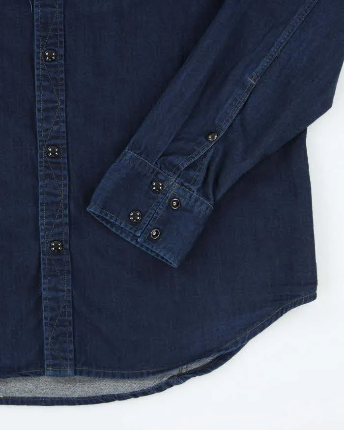 Vintage Y2K G-Star Raw Oversized Dark Wash Denim Shirt - XL sold by Rokit product image thumbnail 4