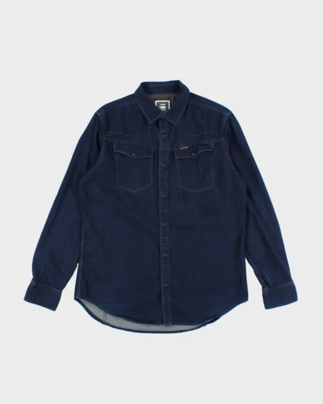 Vintage Y2K G-Star Raw Oversized Dark Wash Denim Shirt - XL sold by Rokit