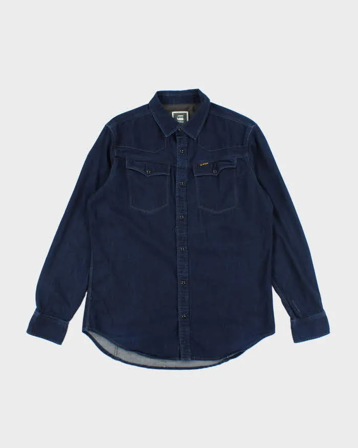Vintage Y2K G-Star Raw Oversized Dark Wash Denim Shirt - XL sold by Rokit