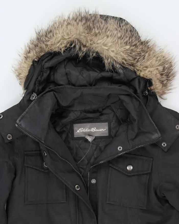 Eddie Bauer Black Hooded Coat - S sold by Rokit product image thumbnail 3