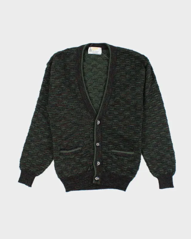 Vintage 90's London Fog Chunky Patterned Knit Cardigan - S sold by Rokit