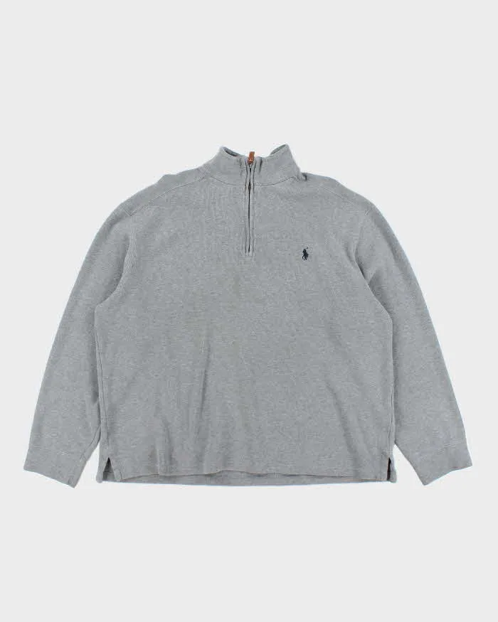 Vintage 2000's Ralph Lauren Small Horse Quarter Zip Fleece - XL sold by Rokit