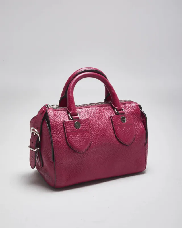 Vintage Bally Pink Leather Mini Handbag sold by Rokit