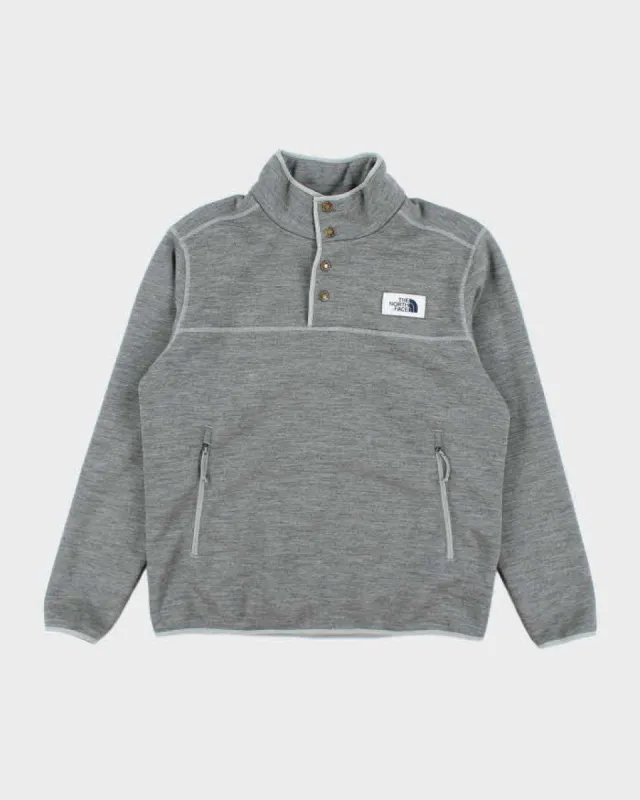 Vintage 90's The North Face Heavyweight 1/4 Snap Button Fleece - L sold by Rokit