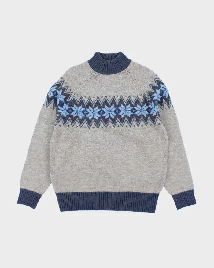 Vintage 2000's R&R Wool Blend Chunky Patterned Knit Jumper - M sold by Rokit