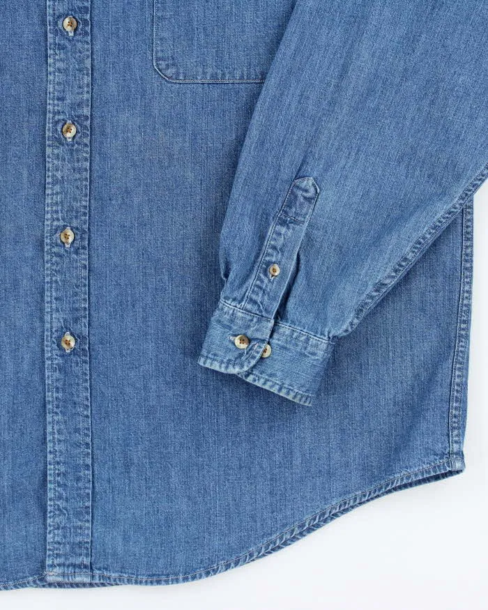 Vintage Eddie Bauer Oversized Heavyweight Embroidered Denim Shirt - XL sold by Rokit product image thumbnail 4