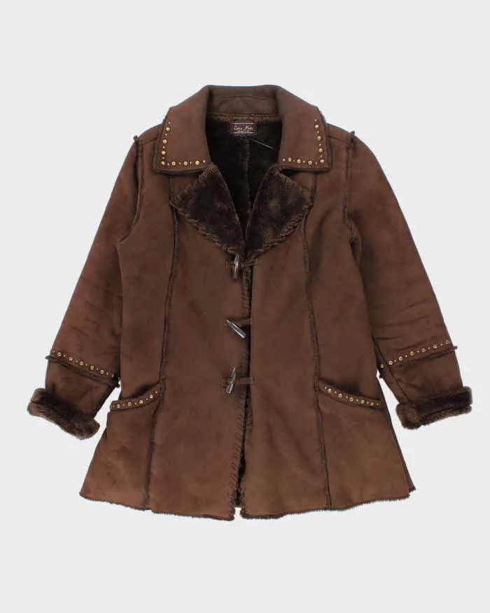 Vintage Y2k 00s Corte Mada Faux Suede Studded Jacket - L sold by Rokit