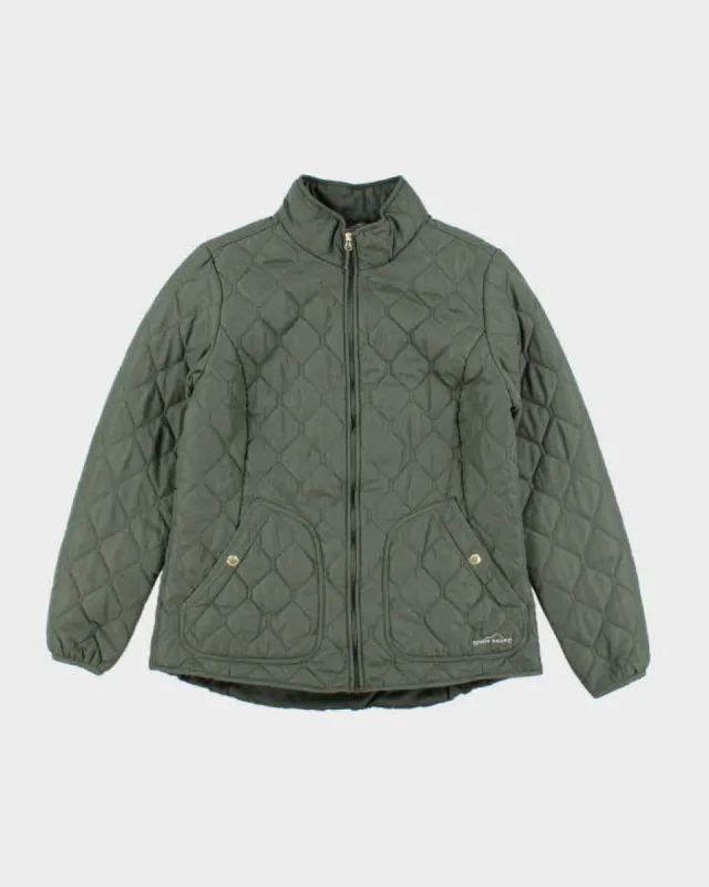 Eddie Bauer Green Lightweight Quilted Jacket - L sold by Rokit