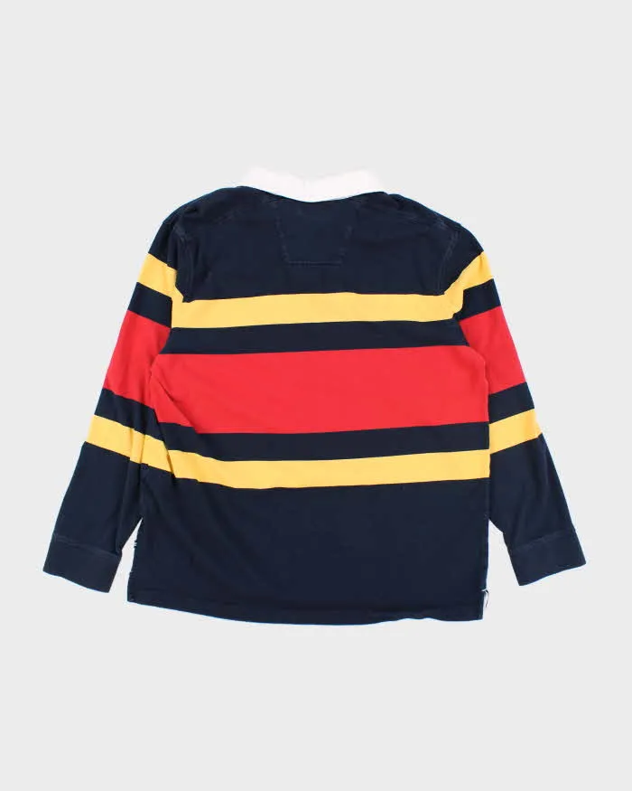 Vintage 2000's Nautica Heavyweight Striped Long-sleeved Polo Shirt - XL sold by Rokit product image thumbnail 2