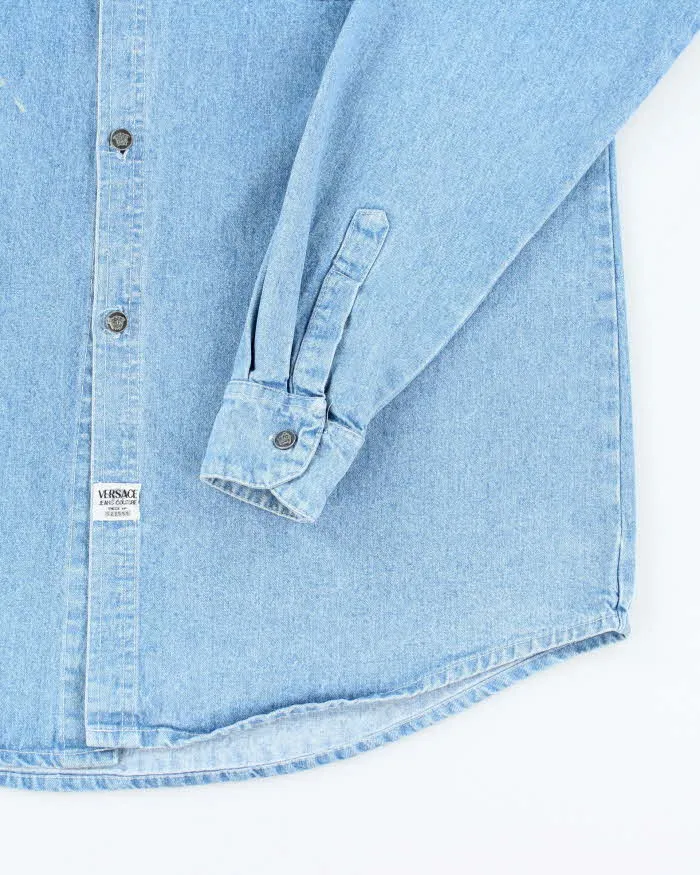 Vintage 90's Versace Embroidered Heavyweight Button Up Shirt - L sold by Rokit product image thumbnail 4