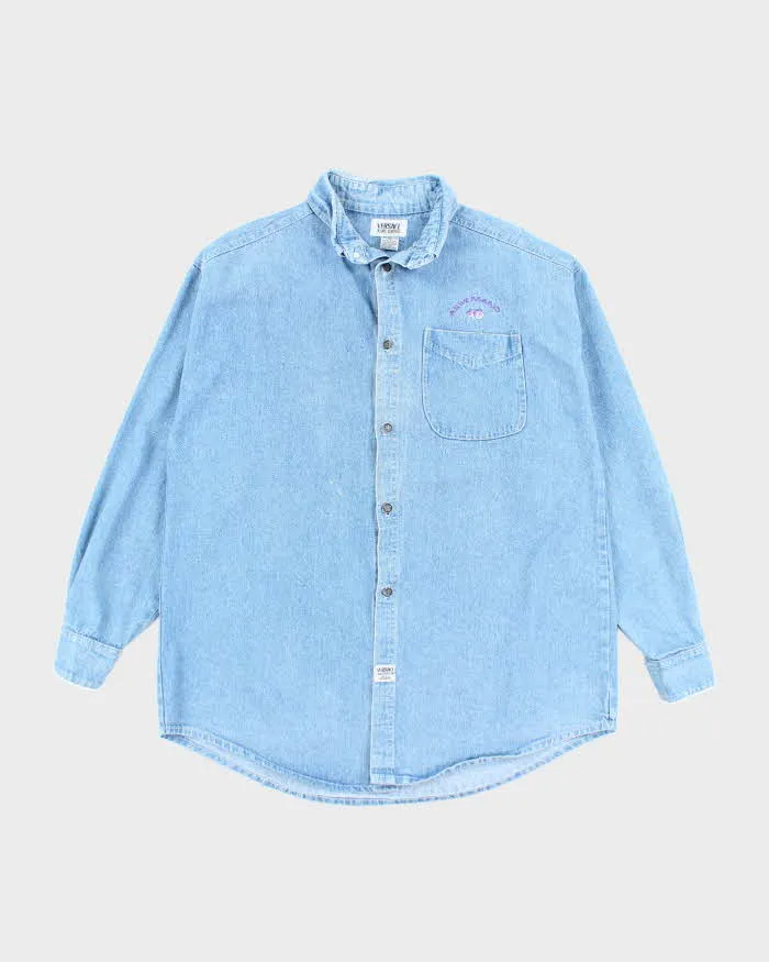 Vintage 90's Versace Embroidered Heavyweight Button Up Shirt - L sold by Rokit