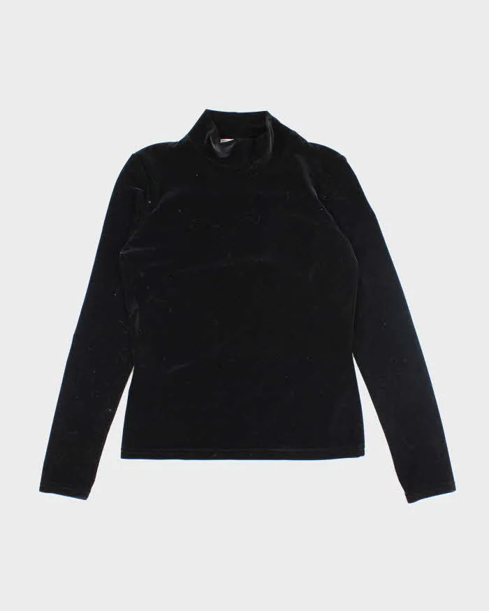 Vintage 90s Matino Black Velvet Top - S sold by Rokit