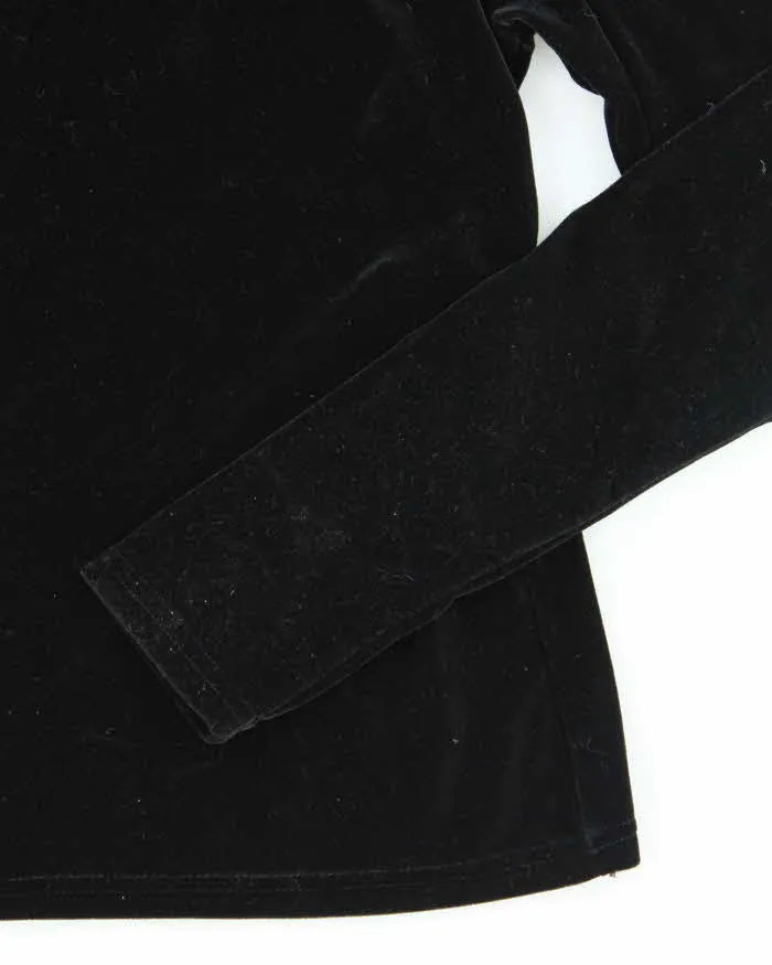 Vintage 90s Matino Black Velvet Top - S sold by Rokit product image thumbnail 4