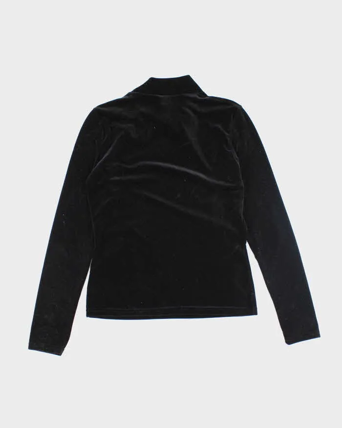 Vintage 90s Matino Black Velvet Top - S sold by Rokit product image thumbnail 2