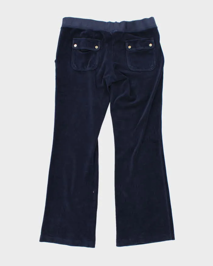Vintage Y2k 00s Juicy Couture Blue Velour Tracksuit Bottoms - L sold by Rokit product image thumbnail 2