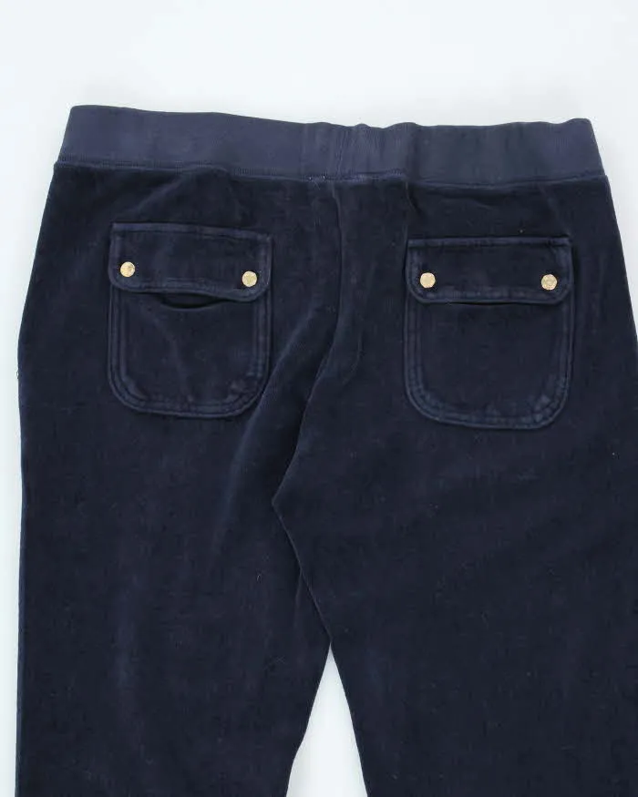 Vintage Y2k 00s Juicy Couture Blue Velour Tracksuit Bottoms - L sold by Rokit product image thumbnail 4