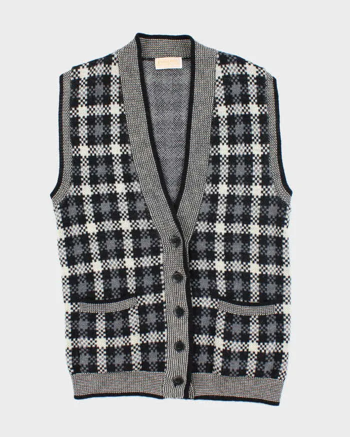 Vintage 80s Pendleton Patterned Wool Cardigan Vest - L sold by Rokit
